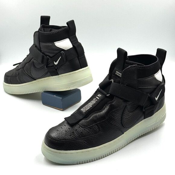 Nike Air Force 1 Mid Utility 'Black Half Blue' - Picture 6 of 10